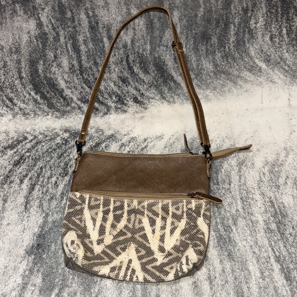 Myra Bag Brown and Cream Crossbody Bag